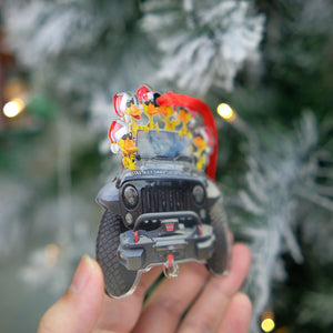 Valentine's Day Gift For Couple's Journey Duck Lovers - Personalized Christmas Ornament - Upload Your Vehicle Image - Ornament - GoDuckee