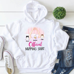 Nap Time Is My Happy Hour, Personalized Nap Queen & Cat Shirt, Gift For Cat Lovers - Shirts - GoDuckee