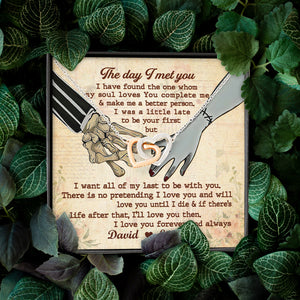 Couple I Have Found The One - Personalized Interlocking Hearts Necklace - Jewelry - GoDuckee