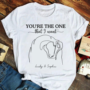 You Are The One That I Want, Personalized Horse Girl Shirt - Shirts - GoDuckee