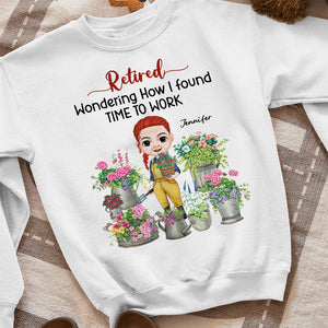 Retired Wondering How I Found Time To Work, Personalized Shirts, Gift For Gardeners - Shirts - GoDuckee