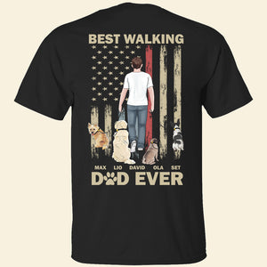 Best Walking Dad Ever Personalized Shirt, Gift For Dog Lovers, Father's Day Gift - Shirts - GoDuckee