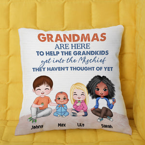 Personalized Grandma Pillow, To Help The Grandkids Get Into The Mischief - Pillow - GoDuckee