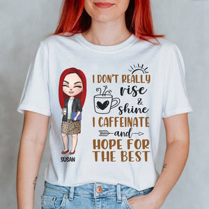 I Don't Really Rise - Personalized Shirts - Gift For Teacher - Chibi Teacher Front View - Shirts - GoDuckee