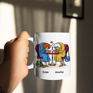 We'll Be Friends Until We're Old And Senile, Personalized Old Besties Mug - Coffee Mug - GoDuckee