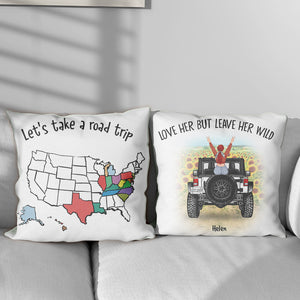 Personalized Pillow - Love Her But Leave Her Wild - Pillow - GoDuckee