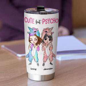 Sweet As Sugar Hard As Ice Hurt My Besties Once I'll Kill You Twice, Unicorn Besties Tumbler - Tumbler Cup - GoDuckee