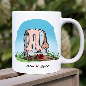 Till Death Do Us Droop, Gift For Couple, Personalized Mug, Funny Couple Mug, Anniversary Gift - Coffee Mug - GoDuckee