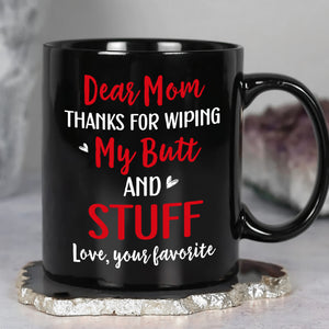 Happy Mother's Day, Gift For Mom, Personalized Mug, Butt Mug, Mother's Day Gift - Coffee Mug - GoDuckee