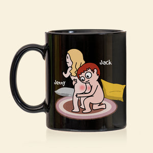 I Adore You And Love Every Part Of You - Personalized Couple Black Mug - Gift For Couple - Coffee Mug - GoDuckee