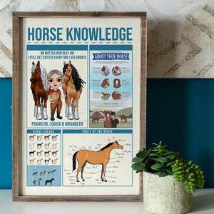 Horse Knowledge Personalized Horse Canvas Printed, Gift For Horse Lovers - Poster & Canvas - GoDuckee