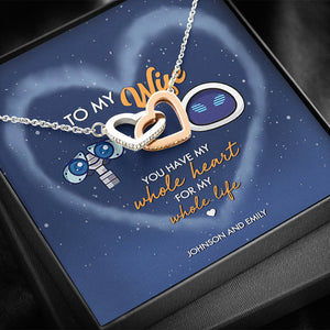 Couple You Have My Whole Heart - Personalized Interlocking Hearts Necklace - Jewelry - GoDuckee