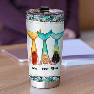 Personalized Mermaid Friends Tumbler - Mermaid Vibes - Tumbler Cup - GoDuckee