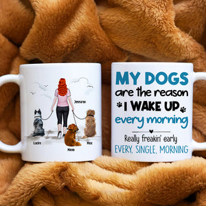 My Dogs Are the Reason, Personalized Mug, Gifts For Dog Lover - Coffee Mug - GoDuckee