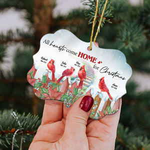 All hearts come home for Christmas Personalized Medallion Acrylic Ornament - Ornament - GoDuckee