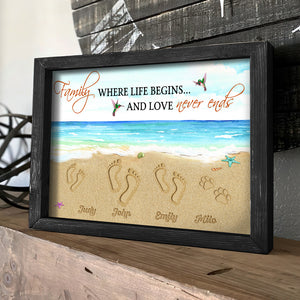 Family Where Life Begins And Love Never Ends - Personalized Canvas Print - Poster & Canvas - GoDuckee