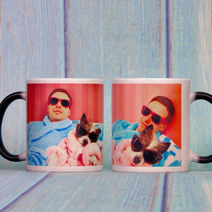 Custom Photo Magic Mug, Gift For Dog Lovers, Dog Dad, Dog Mom - Magic Mug - GoDuckee