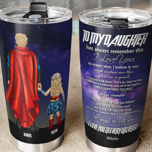 To My Super Daughter, Super Son - Personalized Tumbler Cup - Tumbler Cup - GoDuckee