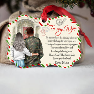 Veteran Couple I Love You I'll Be Home Soon Personalized Ornament - Ornament - GoDuckee