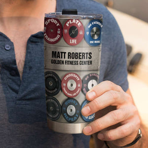 Personalized Weightlifting Tumbler Cup - No Pain No Gain - - Tumbler Cup - GoDuckee