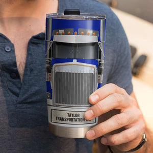 Personalized Trucker Tumbler Cup Custom Truck Color - Tumbler Cup - GoDuckee