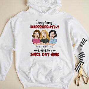 Laughing Inappropriately Together - Personalized Shirts - Gift For Besties - Shirts - GoDuckee