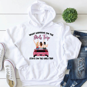 Friends On Road Trip, Stays On Girls Trip - Personalized Sister Friends Shirt - Shirts - GoDuckee