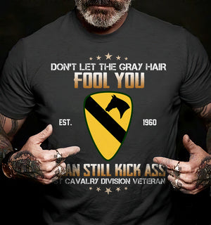 Military Don't Let The Gray Hair Fool You - Personalized Shirts - Military Gift With Custom Military Unit - Shirts - GoDuckee