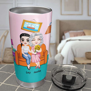 Mom, I Just Want To Say Thank You, Gift For Mom, Personalized Tumbler, Mom And Kid Tumbler, Mother's Day Gift - Tumbler Cup - GoDuckee