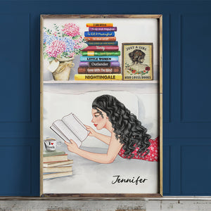 Just A Girl Who Loves Books, Personalized Poster, Gift For Book Lover - Poster & Canvas - GoDuckee