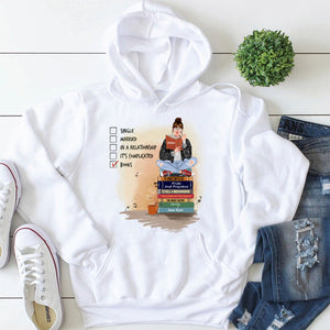Single, Married, In A Relationship, Books, Personalized Shirt, Gift For Book Lover - Shirts - GoDuckee