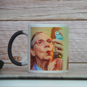 Custom Photo Magic Mug, Gift For Mom, Grandma - Magic Mug - GoDuckee