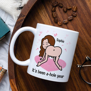 It's Been A-Hole Year Personalized Mug, Gift For Couple, Couple Anniversary Gift, Funny Couple Mug - Coffee Mug - GoDuckee