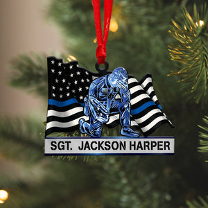 Police Honoring All Who Are Serving Or Passed Away - Personalized Christmas Ornament - Ornament - GoDuckee