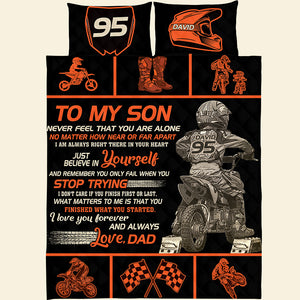Motocross Personalized Quilt Bed Set - Quilts & Comforters - GoDuckee