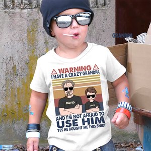 Personalized Gifts For Kids, Back To School with A Crazy Grandpa, Custom Youth Shirt - Shirts - GoDuckee