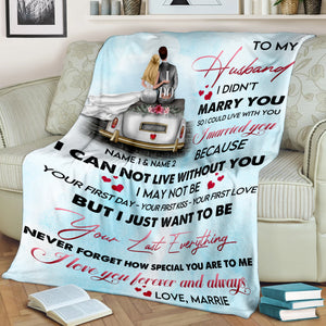 Personalized Young Couple Blanket - To My Husband - Happy Wedding - Blanket - GoDuckee
