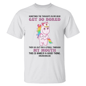 Unicorn Nurse Shirt - Sometimes The Thoughts In My Head - Shirts - GoDuckee