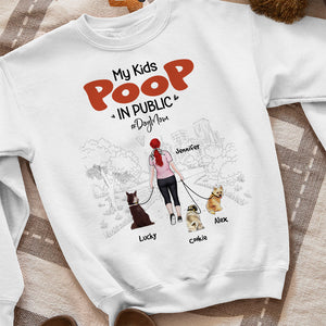 My Kids Poop In Public, Gift For Dog Lover, Personalized Shirt, Dog Mom Shirt, Mother's Day Gift - Shirts - GoDuckee