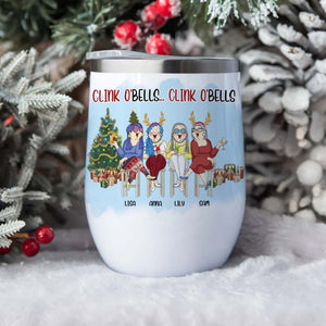 Old Friends Clink O'Bells Clink O'Bells, Personalized Wine Tumbler - Wine Tumbler - GoDuckee