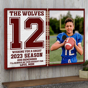 American Football Wish You A Great Season, Personalized Canvas Print - Upload Image - Poster & Canvas - GoDuckee