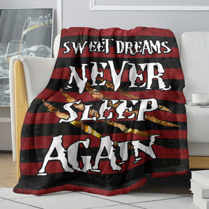 Sweet Dreams - Horror Blanket - Never Sleep Again - Freddy Krueger Sweater Pattern - Blanket - GoDuckee