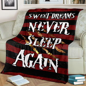 Sweet Dreams - Horror Blanket - Never Sleep Again - Freddy Krueger Sweater Pattern - Blanket - GoDuckee