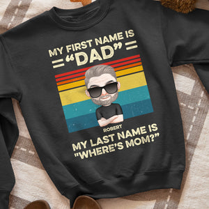 My First Name Is Dad Personalized Mug, Gift For Father - Shirts - GoDuckee