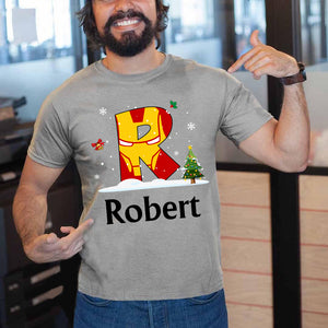 Personalized Christmas Family Shirt - Custom Letter - Shirts - GoDuckee