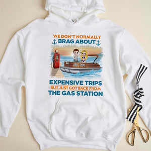 We Don't Normally Brag About Expensive Trips Personalized Pontooning Shirt Gift For Pontoon Lovers - Shirts - GoDuckee