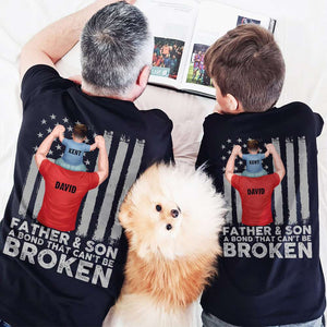 Father A Bond That Can Never Be Broken, Personalized Shirt, Kid And Dad Moment Shirt, Father's Day Gift, Birthday Gift For Dad - Shirts - GoDuckee