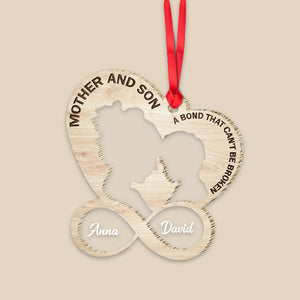 Family A Bond That Can't Be Broken 2 Layered Mix Ornament, Personalized Christmas Gift - Ornament - GoDuckee