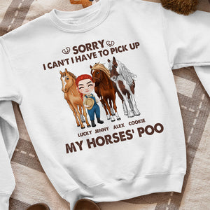 Sorry I Can't, Gift For Horse Lover, Personalized Shirt, Horses Shirt, Anniversary Gift - Shirts - GoDuckee