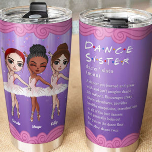 Personalized Ballet Friends Tumbler - Ballet Dance Sister Definition - Girl Dolls - Tumbler Cup - GoDuckee